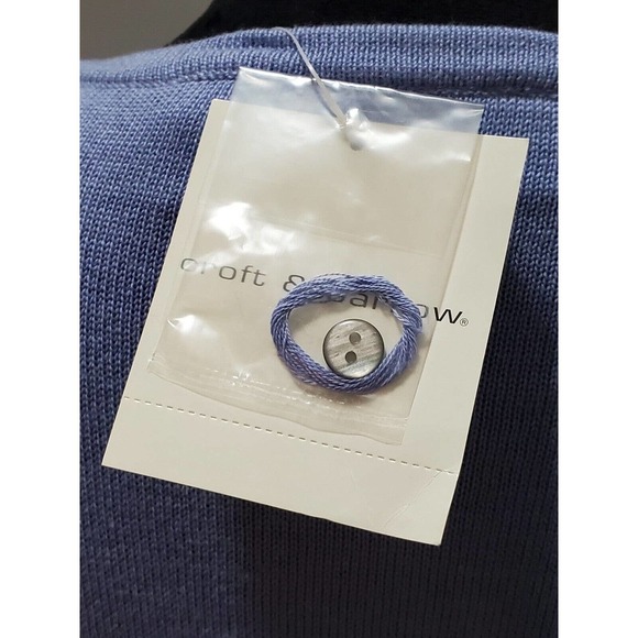 Croft & Barrow Women's Blue Acrylic Round Neck Long Sleeve Pullover Sweater XL - Picture 8 of 12